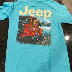 Comfort Colors Vibrant Blue Tee JEEP